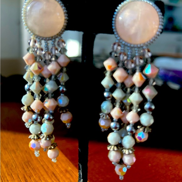 VINTAGE DESIGNER CHIPITA ROSE QUARTZ VINTAGE SILVER METAL, LOADED BEADS- REDUCED - Picture 16 of 16